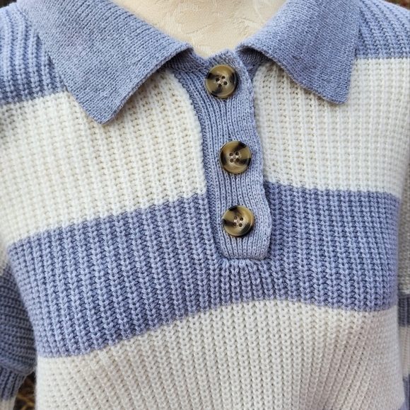 Knit Stripe Longsleeve oversize Sweater - Picture 4 of 10